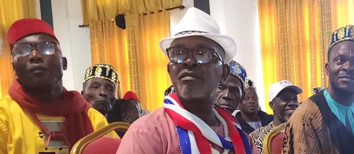 suspended Paramount Chief Robert Sennah, Chairperson of the County Council of Chiefs of Nimba. 