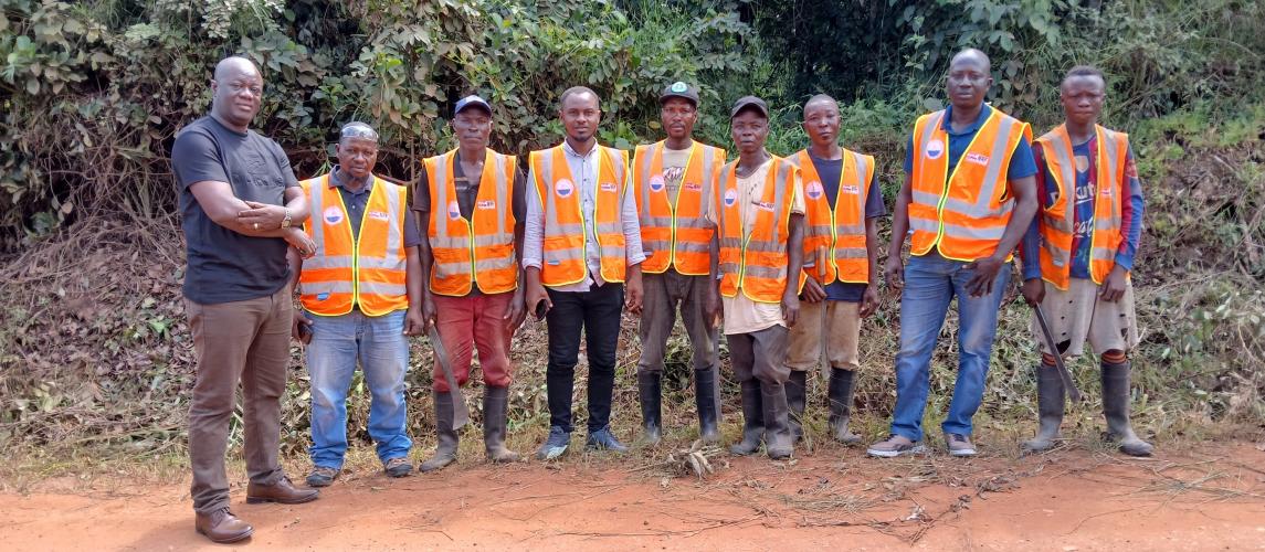 The Assistant Minister for Technical Services at the Ministry of Internal Affairs, Orondo F. Armah, is leading a delegation on an inspection tour across Nimba and Lofa Counties to assess the progress of roadside brushing activities. 