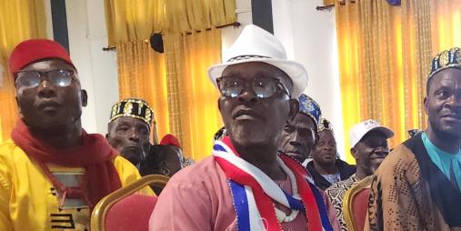 suspended Paramount Chief Robert Sennah, Chairperson of the County Council of Chiefs of Nimba. 