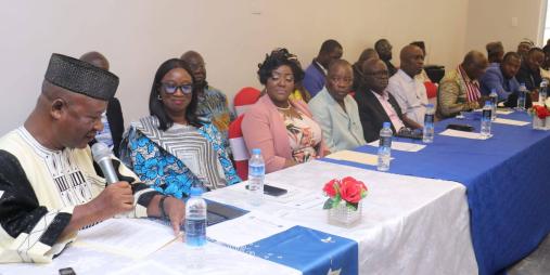 Min. Francis Sackilla Nyumalin speaks at the Renaming Ceremony of the Ministry of Internal Affairs to the Ministry of Local Government.