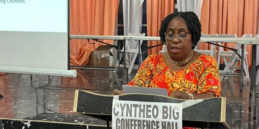 J. Cecelia Gould, Director for GSIU speaks at Gender Action Plan Workshop